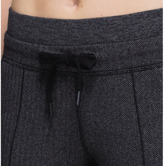 Lululemon Base Runner Pant Heathered Herringbone Heathered Black Black - Picture 4 of 13